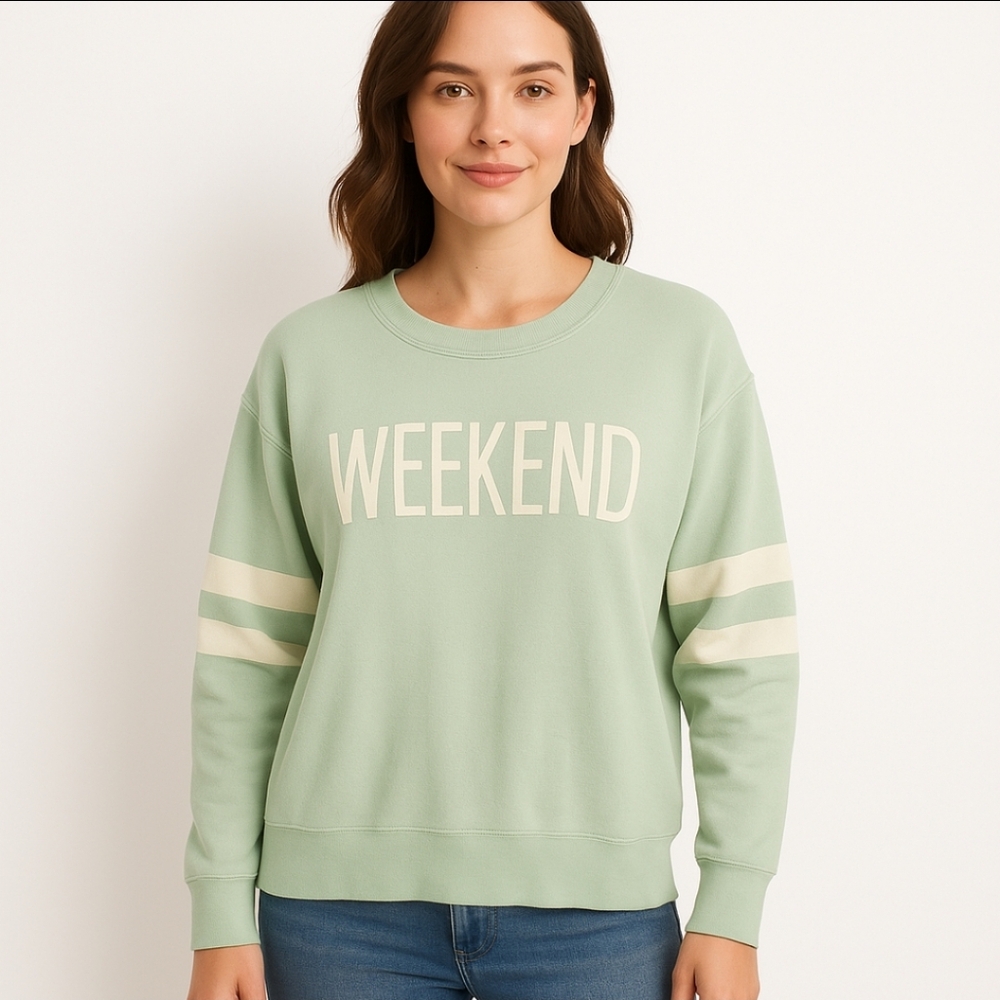 Philosophy Pale Green Womens Sweatshirt Plus Sz 1X